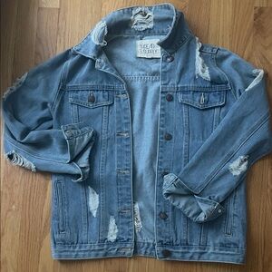Thread & Supply Light Blue Distressed Jacket